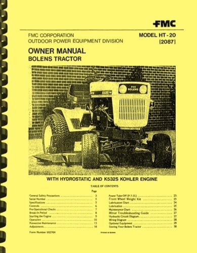 Bolens fmc husky 2087 - bolens,