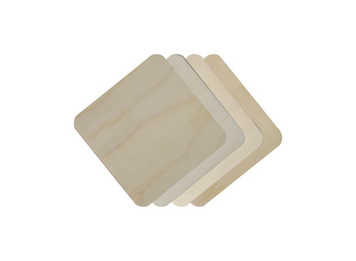 Birch plywood wooden coaster - plywood,