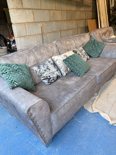 Scs grey fabric seater - grey,