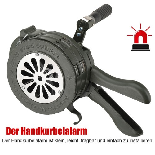 Hand crank siren horn manual - crank,