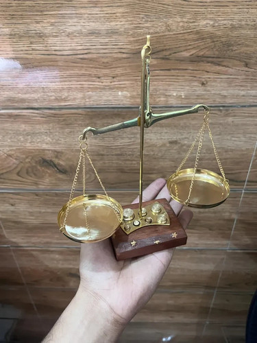 Brass antique style weighing - brass,