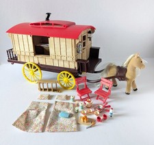 Sylvanian Families - Gypsy Caravan w/ Accessories - Incomplete