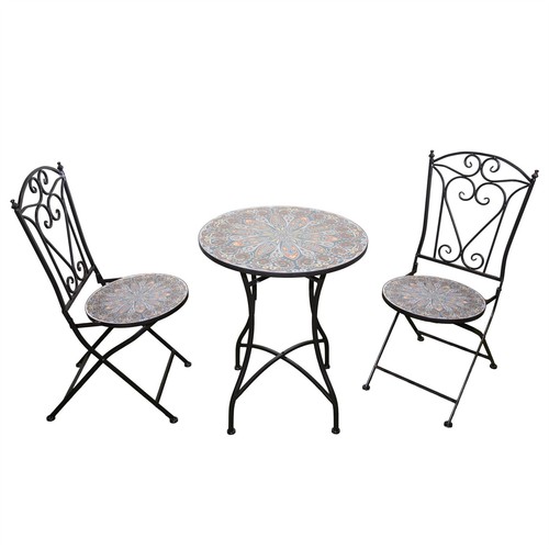 Bistro set mosaic tile folding - bistro,