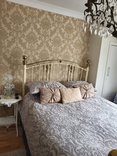 Antique Brass Kingsize 5ft Bed Frame with Spring Base