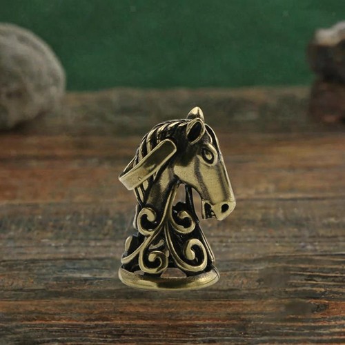 Horse head figurine copper - horse,