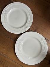2 x Jasper Conran at Wedgwood Casual Cream Dinner Plate 27cm