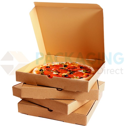 Inch brown pizza boxes - brown,