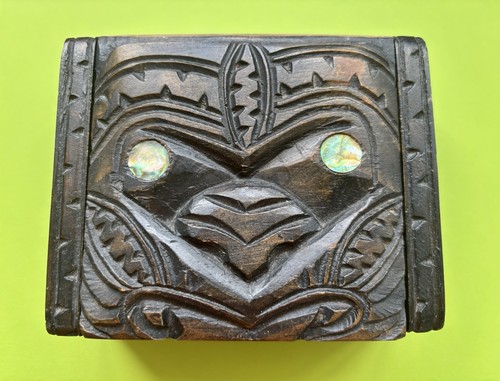 Vintage carved wooden maori - carved,