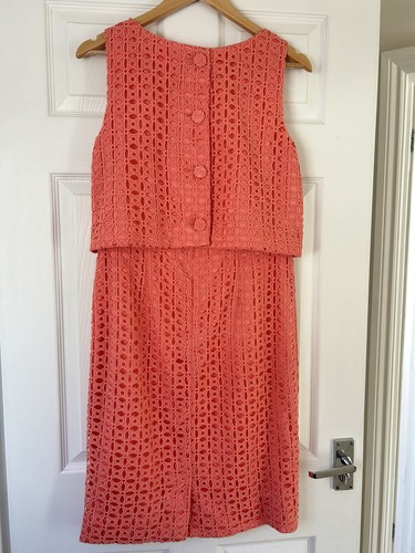 Coral shift dress sleeveless - dress,