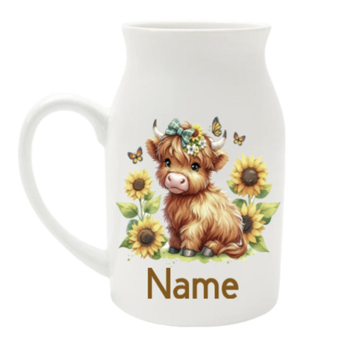 Personalised ceramic milk vase - ceramic, milk/vase