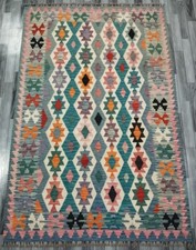 Classic Handmade Afghan/Turkish Kilim Rug, Aztec Wool Area Rug, Size 248x166 CM