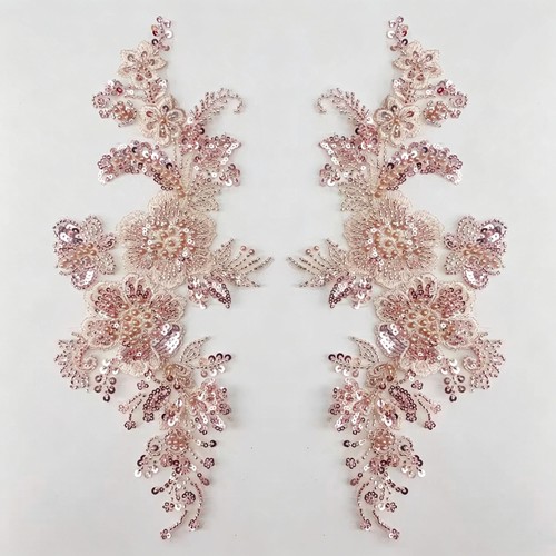 Mirror pair beaded - beaded, floral