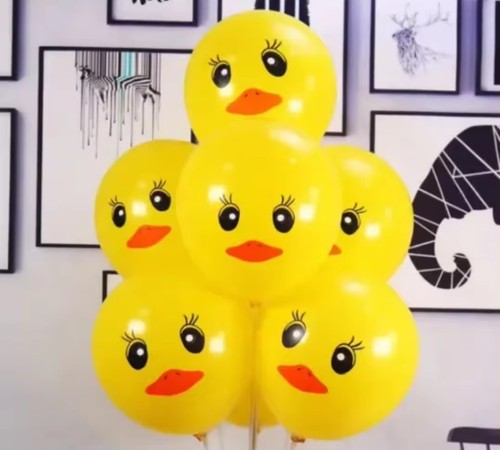 Rubber duck x10 balloons - rubber,