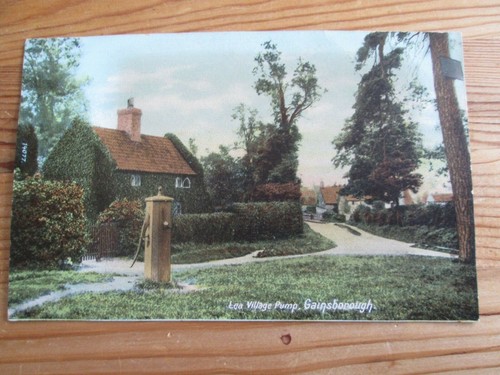 Postcard lea village pump - of,