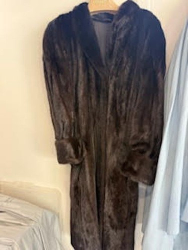 Luxury long mink fur coat - long,