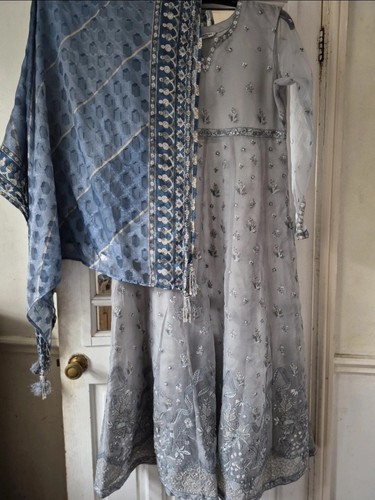 Pakistani sapphire long - sapphire, dress