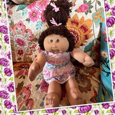 Beautiful Vintage Cabbage Patch Kids Doll Girl HM8 Brown Hair And Eyes