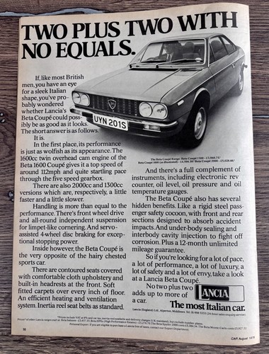 Original 1978 lancia beta - original,