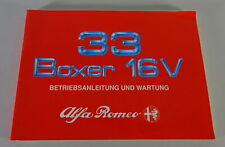 Operating Manual / Handbook & Maintenance Alfa Romeo 33 Boxer 16V Stand 02/1990