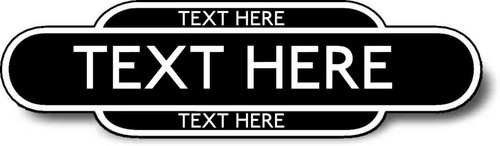 Railway sign totem fridge - sign,