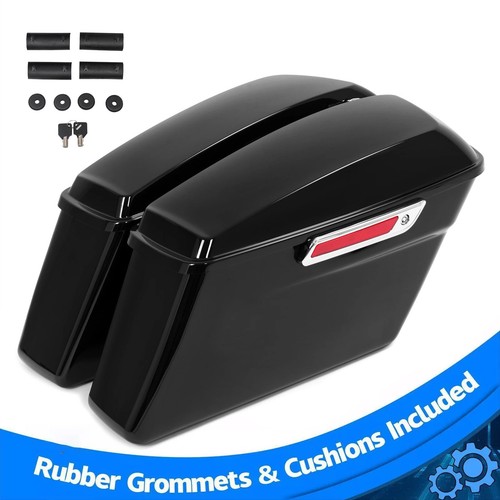 Black hard saddlebags - saddlebags, saddle