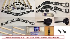 Traditional Kitchen Clothes Airer Dryer Pulley Kit Black 6 Laths 1.2m-2.4m