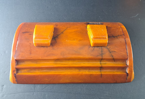 Carvacraft deco amber bakelite - deco,