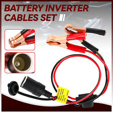 Female Car Cigarette Lighter Socket To Battery Alligator Crocodile Clips 12V/24V