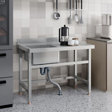 Catering Sink Commercial Kitchen Stainless Steel Triple Double Bowl Drainer Unit