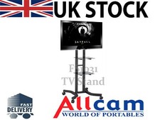 TS1031 Exhibition Display TV Trolley Floor Stand w/ Mounting Bracket for 40-55"