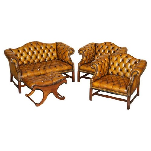 Antique restored brown leather - restored,