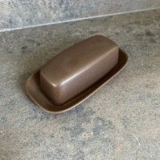 Vintage Denby Langley Mayflower Brown Butter Dish unused 