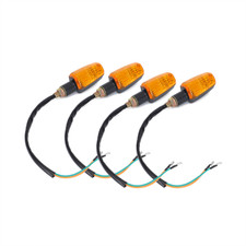 6 Volt 6V Motorcycle Turn Signals Light Blinker Indicator With Amber Lens 4 PCS