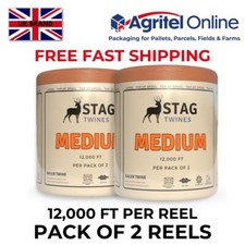 Baler Twine Medium 12,000 ft Straw Bale String (3660m) - Pack of 2 Reels