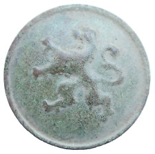 WW1 WWI Belgian Military Army Tunic Brass Button With Lion