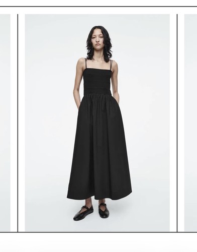 Cos shirred midi - midi, maxi
