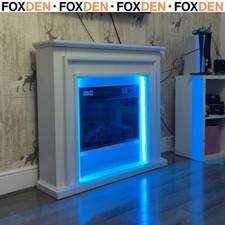 White Electric Fireplace and