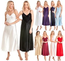 Nightie Satin & Lace Long