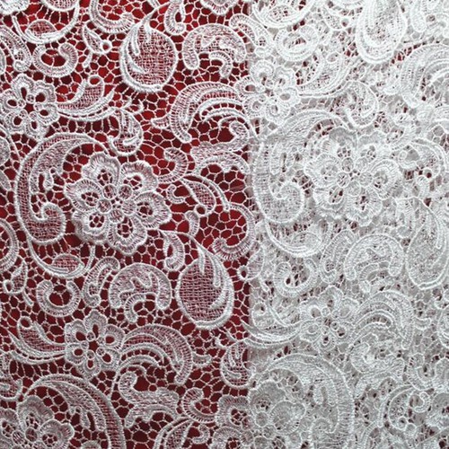 Floral lace embroidery - 36",