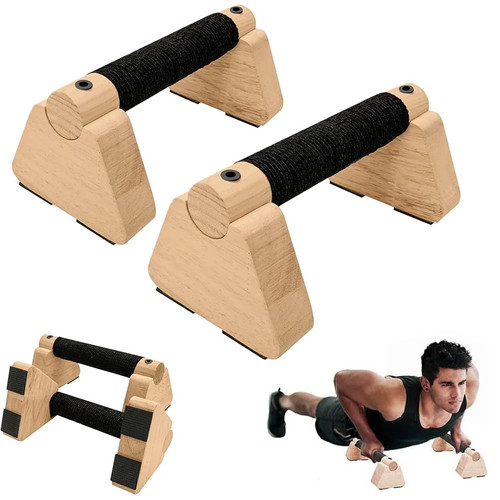 Wooden parallette push bar - push,