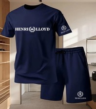 Henri Lloyd Inspired Navy Blue T-Shirt shorts set Brand New Med/Large fashion 