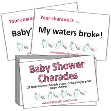 Baby shower game charades - baby, game,