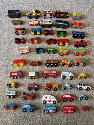 Wooden railway trains - x,