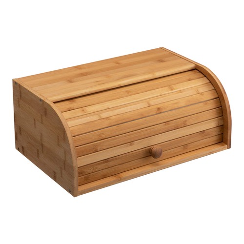 Wooden bread bin natural - wooden,