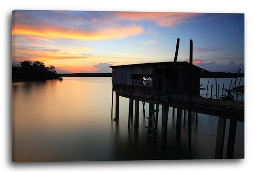 Canvas frames wooden walkway - canvas/frames,