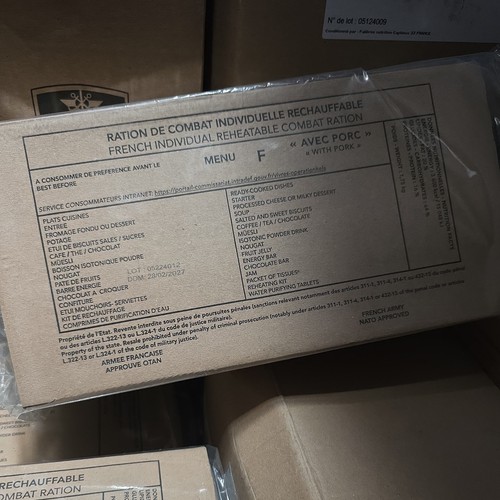 Menu mre military 24hr - menu, f