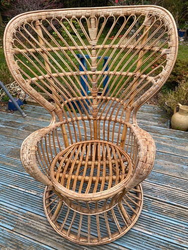 Rattan wicker vintage peacock - wicker,