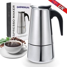 Stainless Stove Top Coffee Maker Moka Pot Espresso Maker For Induction Hob 300ML