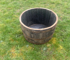 Whisky Barrel half oak Garden planter tub Flower Pot