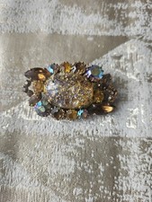 Vintage Statement Brooch Amber